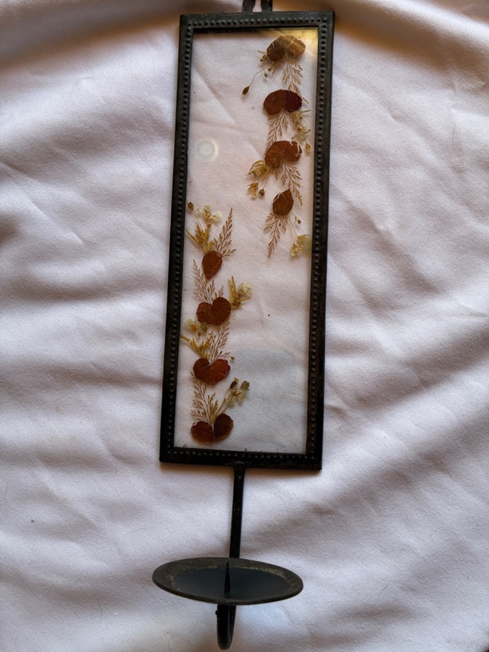 Lasting Impressions stained glass pressed real flower Hearts window candle Spike - Picture 2 of 11